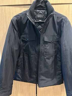 Banana Republic Black Quilted Windbreaker Jacket